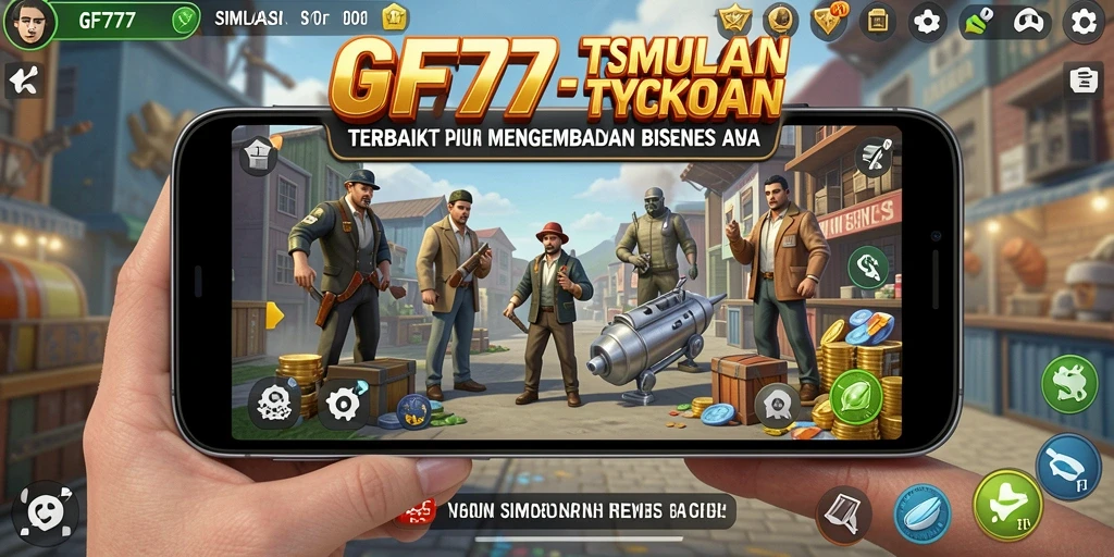 Screenshot gameplay GF777 menunjukkan keseruan membangun bisnis.