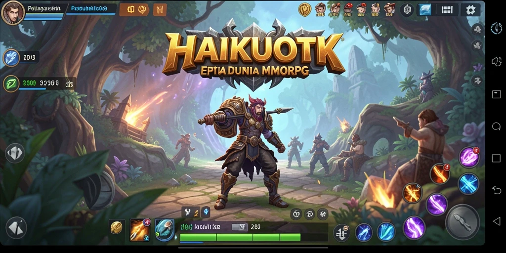 Screenshot gameplay HAIKUOTK yang menampilkan aksi seru di dunia MMORPG.