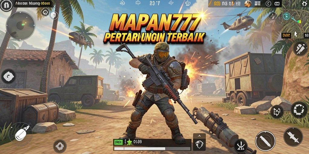 Gameplay seru dan mendebarkan dalam MAPAN777 Battle Royale.