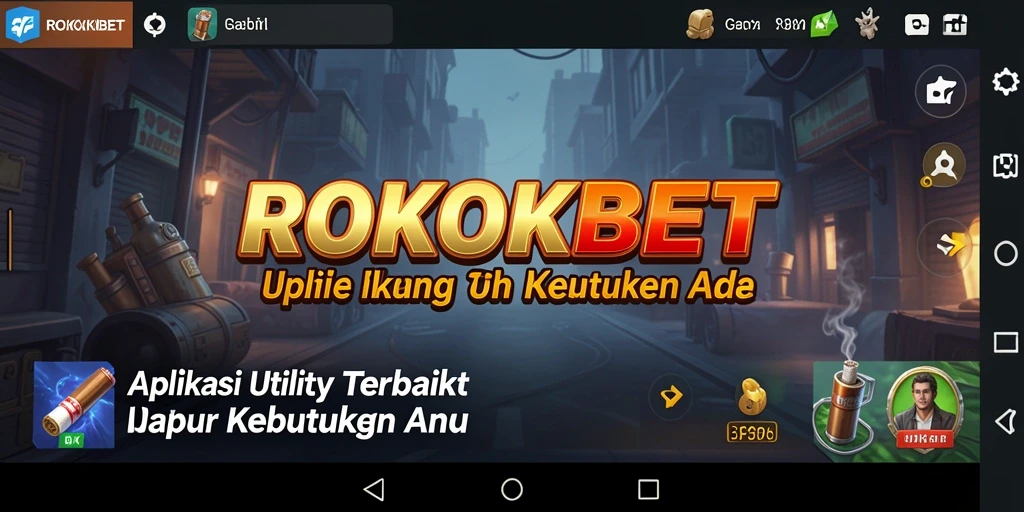 Tampilan antarmuka aplikasi ROKOKBET yang intuitif dan praktis.